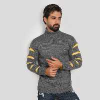 پلیوریقه اسکی طوسی تیره زرد مردانه مدلQ10