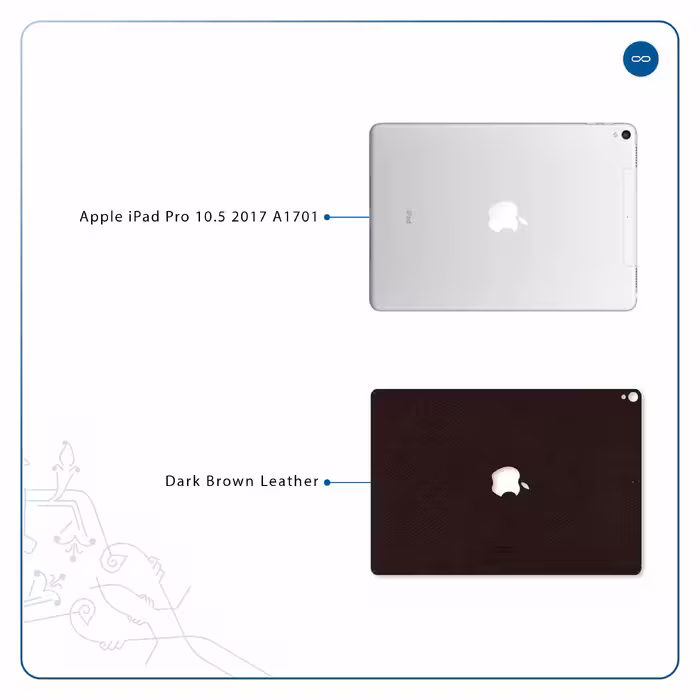 برچسب پوششی ماهوت مدل Dark-Brown-Leather مناسب برای تبلت اپل iPad Pro 10.5 2017 A1701