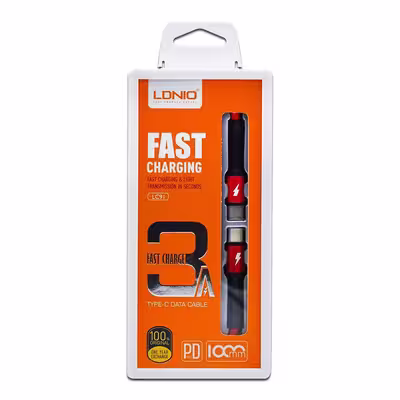 کابل تبدیل  USB-C به USB-C الدینیو مدل LC-91 طول 1 متر