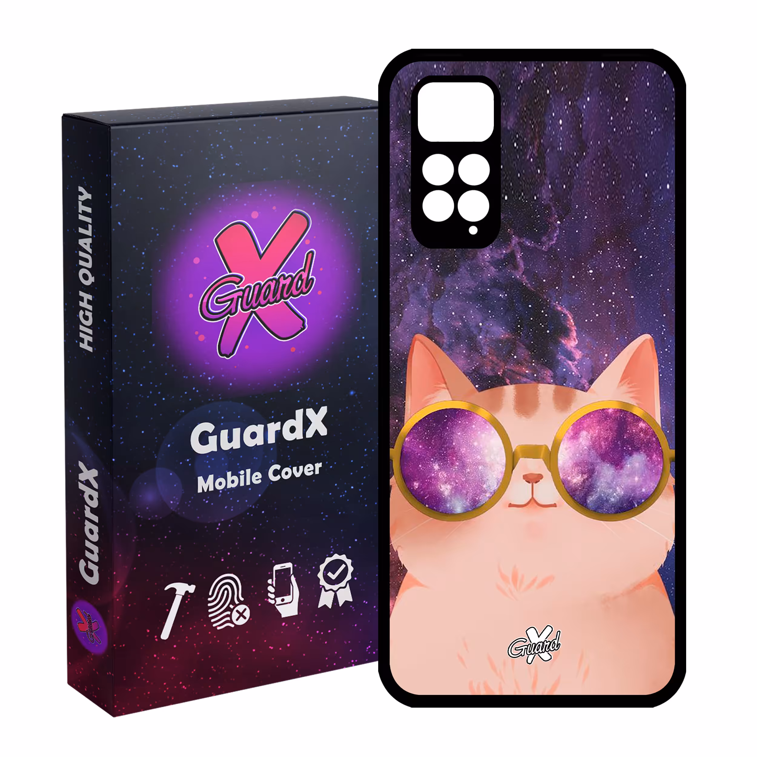 کاور گارد ایکس طرح Cat مدل Glass10078 مناسب برای گوشی موبایل شیائومی Redmi Note 11S/ Note 11 4G