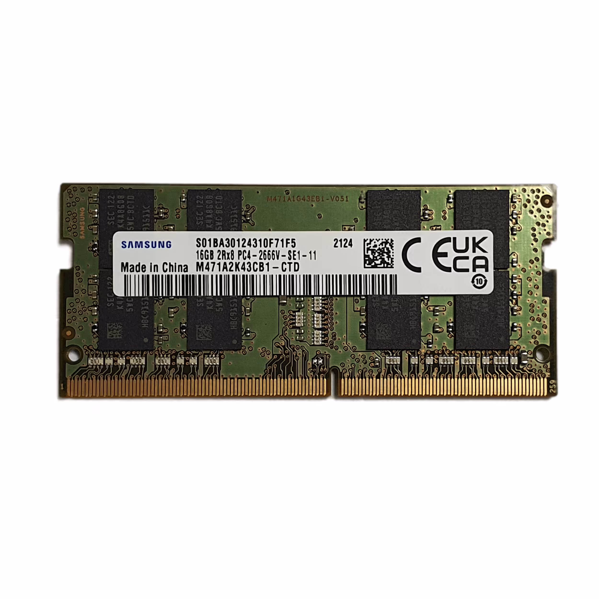 رم لپ تاپ DDR4 تک کاناله 2666 مگاهرتز CL19 سامسونگ مدل PC4 ظرفیت 16 گیگابایت
