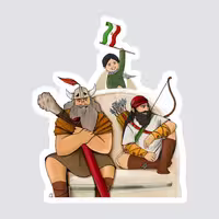استیکر لپ تاپ پیکسل میکسل مدل ایران پهلوان