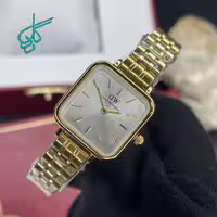 خرید ساعت زنانه DW دنیل ولینگتون قاب مربعی موتور ژاپن کیفیت عالی رنگ ثابت کد 1922241 - ردگل