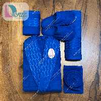 حوله ست یک نفره 6 تکه طرح آرام رنگ آبی