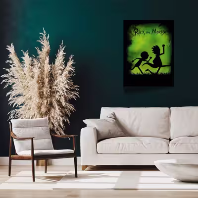 تابلو مدل Rick &amp; Morty کد F-1034
