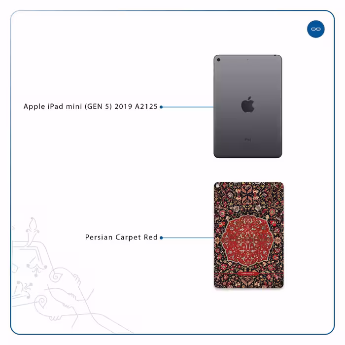 برچسب پوششی ماهوت مدل Iran-Carpet6 مناسب برای تبلت اپل iPad mini (GEN 5) 2019 A2125