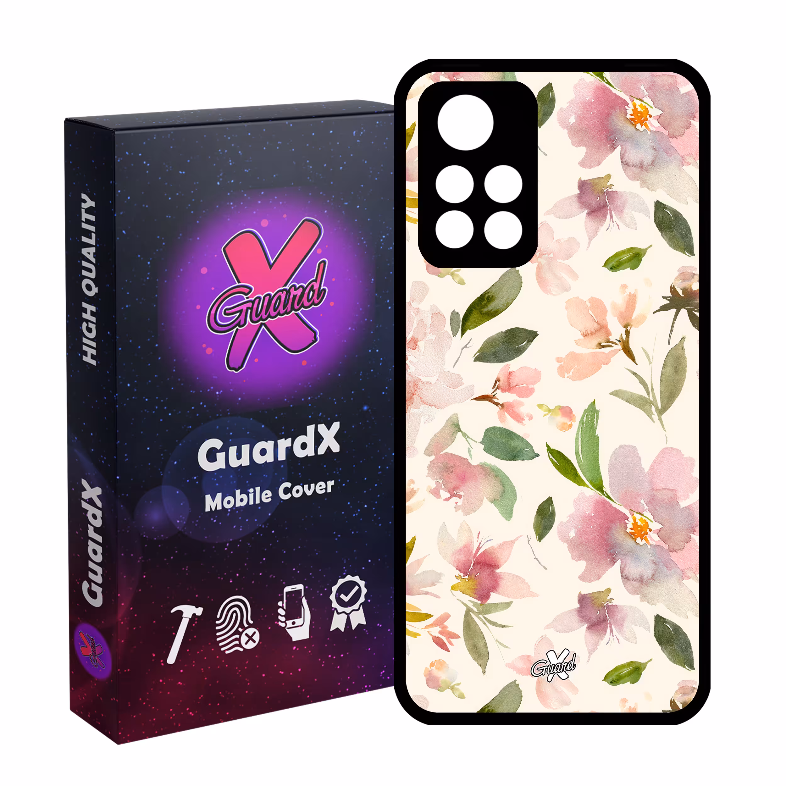 کاور گارد ایکس طرح گل مدل Glass10579 مناسب برای گوشی موبایل شیائومی Poco M4 Pro 5G/Redmi Note 11T 5G/Redmi Note 11S 5G