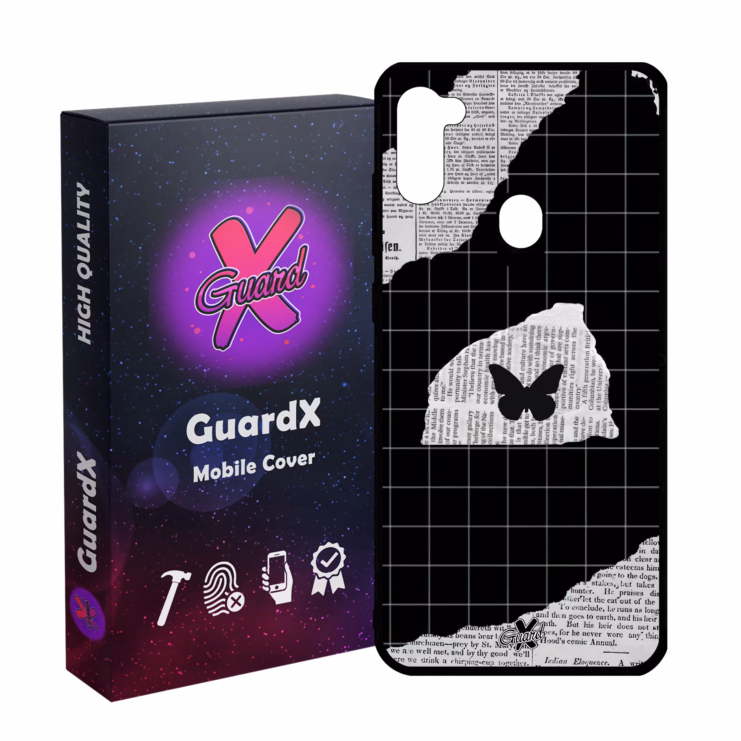 کاور گارد ایکس طرح پروانه مدل Glass10533 مناسب برای گوشی موبایل سامسونگ Galaxy A11/M11
