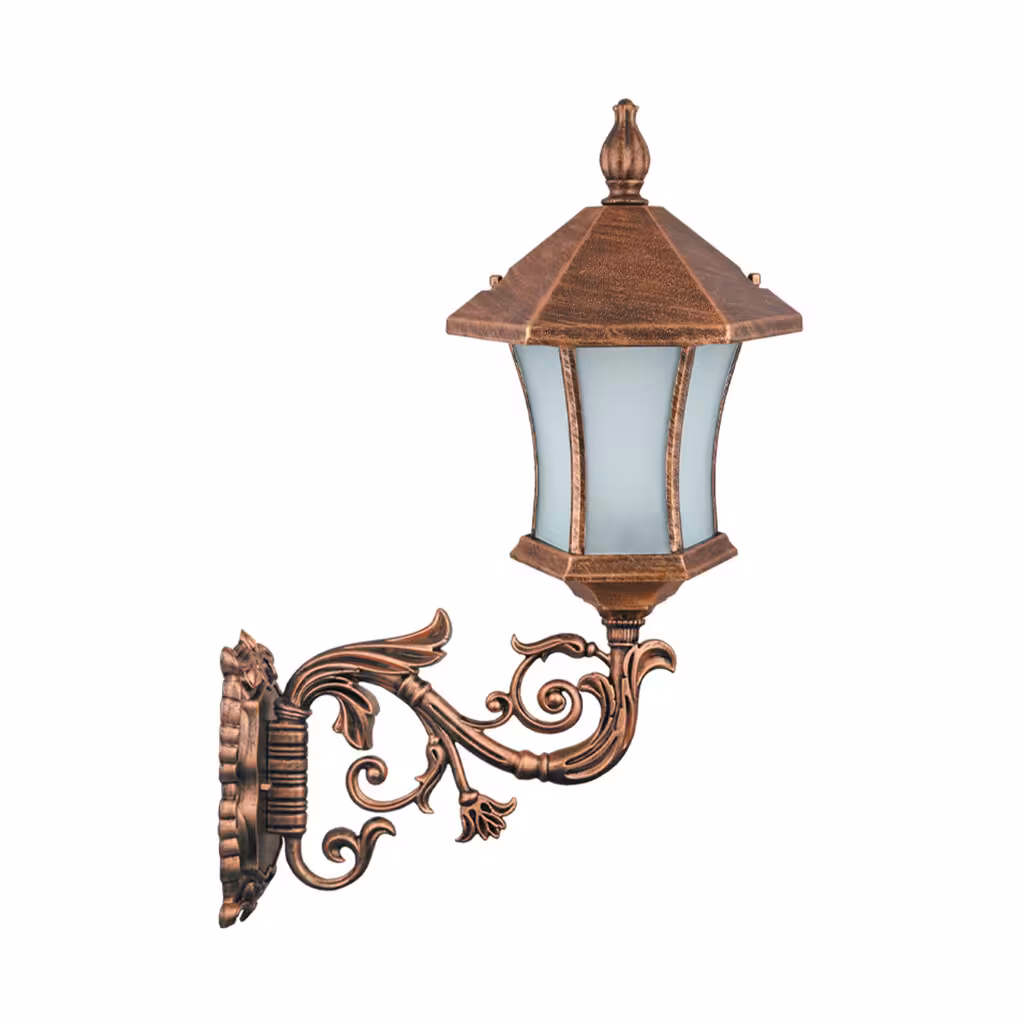 چراغ دیواری پارکی تکشیدفام مدل ویکتوریا کمرباریک کد 8204-16