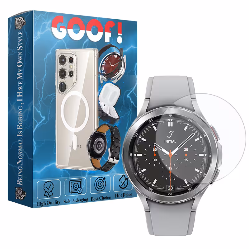 محافظ صفحه نمایش گوف مدل Glassy-G مناسب برای ساعت هوشمند سامسونگ Galaxy Watch 4 classic 46mm | کالا برتری