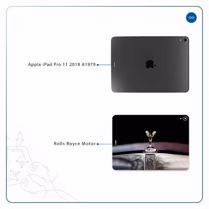 برچسب پوششی ماهوت مدل Rolls-Royce Motor مناسب برای تبلت اپل iPad Pro 11 2018 A1979