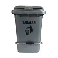 سطل زباله سبلان مدل پدال فلزی کد 60L 