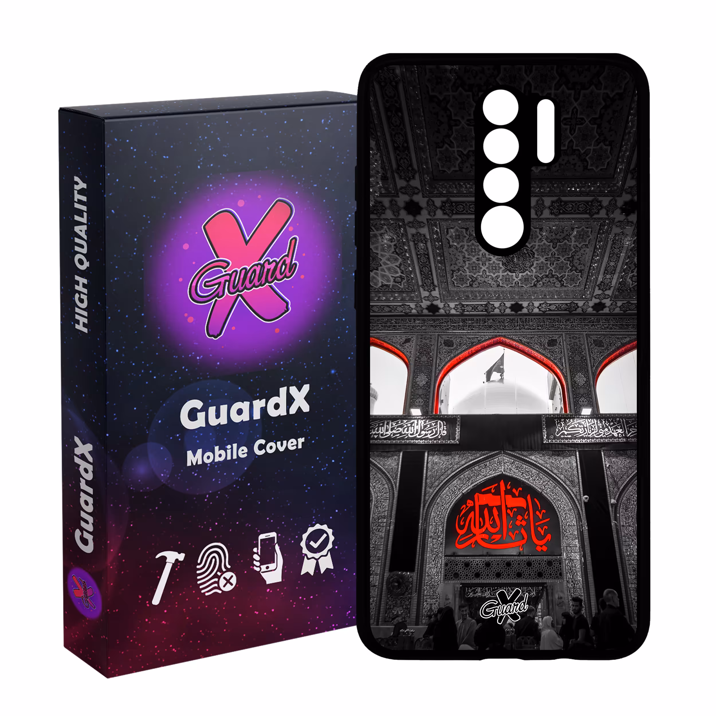 کاور گارد ایکس طرح محرم 4 مدل Glass10459 مناسب برای گوشی موبایل شیائومی Redmi 9/Redmi 9 Prime/Poco M2