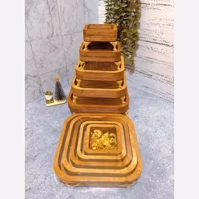 سینی 5 تکه پایه دار مربع