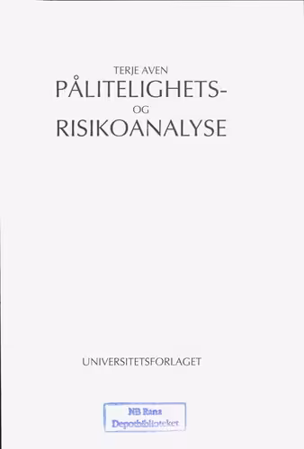 خرید و دانلود نسخه کامل کتاب Pålitelighets- og risikoanalyse