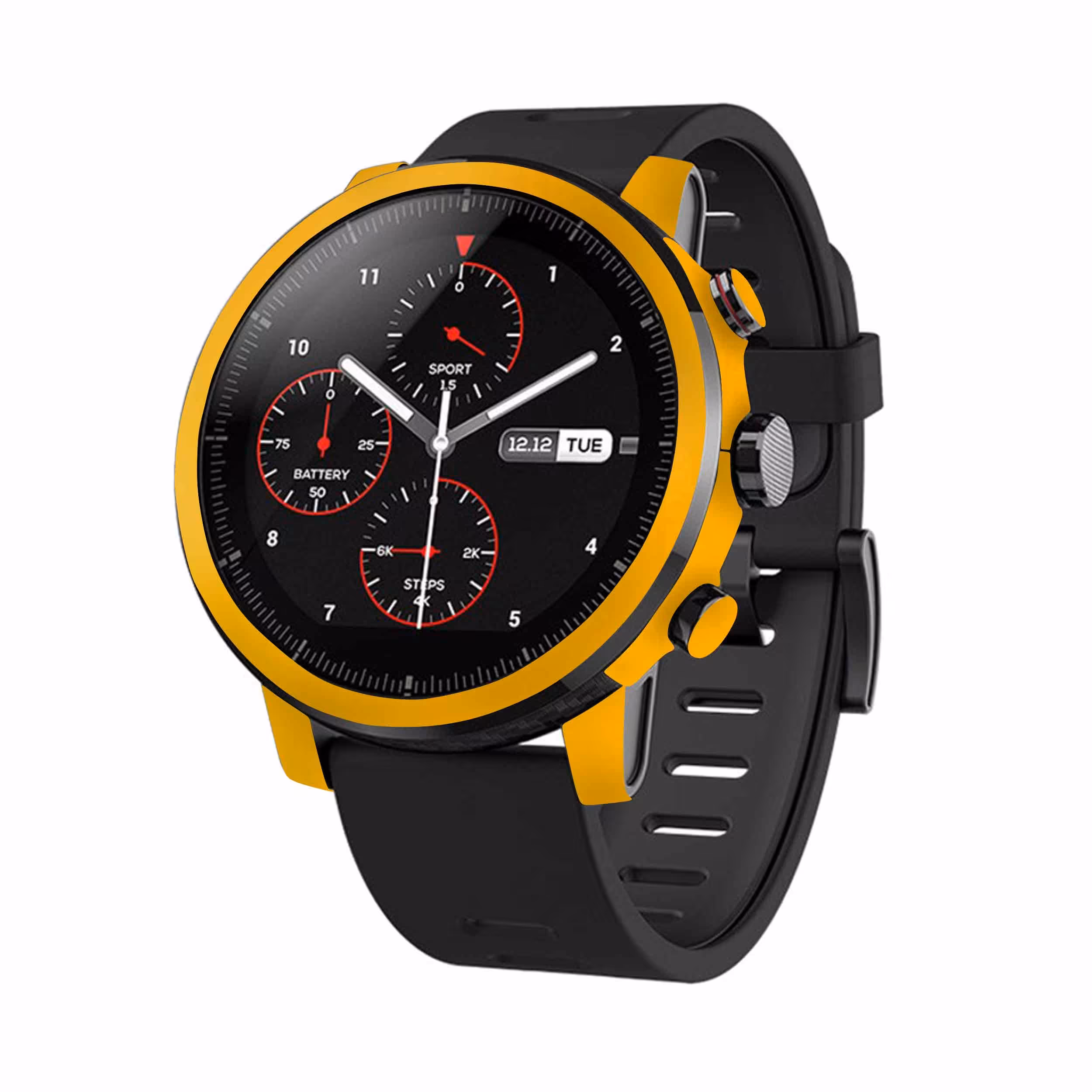 برچسب ماهوت طرح Matte Deep Mustard مناسب برای ساعت هوشمند شیایومی Amazfit Stratos