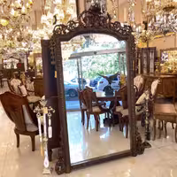آینه قدی قهوه ای کلاسیک منبت