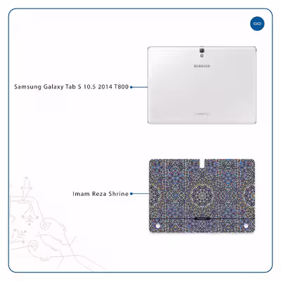 برچسب پوششی ماهوت مدل Iran-Tile6 مناسب برای تبلت سامسونگ Galaxy Tab S 10.5 2014 T800