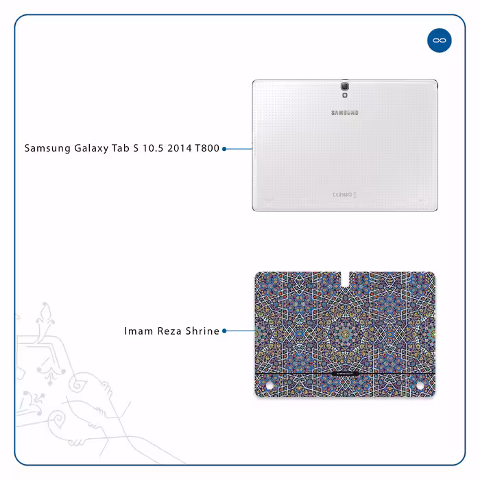 برچسب پوششی ماهوت مدل Iran-Tile6 مناسب برای تبلت سامسونگ Galaxy Tab S 10.5 2014 T800