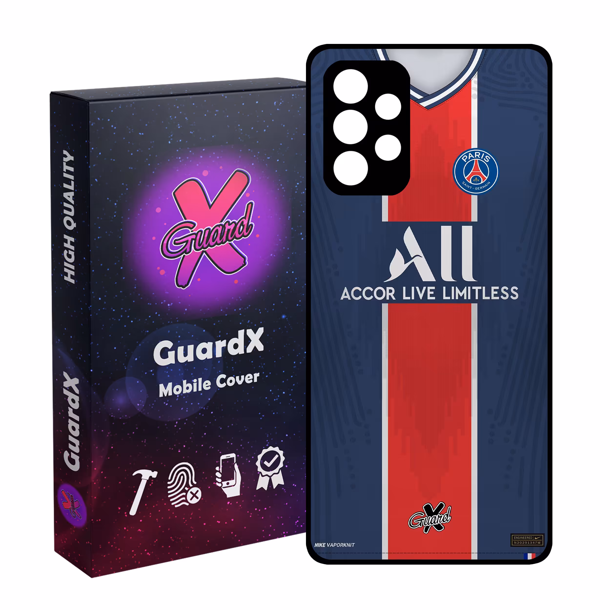 کاور گارد ایکس طرح PSG مدل Glass10255 مناسب برای گوشی موبایل سامسونگ Galaxy A32 4G