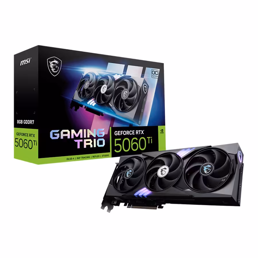 کارت گرافیک گیمینگ ام اس آی مدل GeForce RTX 5060 Ti 8GB GAMING TRIO OC GDDR7