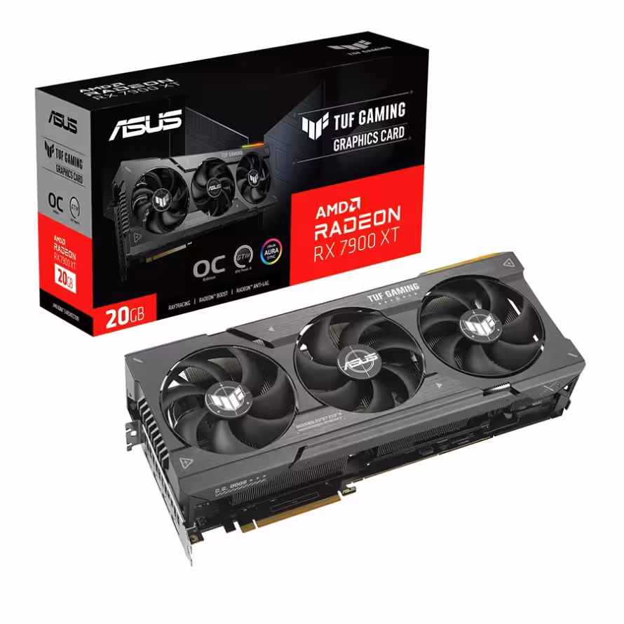 خرید کارت گرافیک ایسوس TUF Gaming Radeon RX 7900 XT OC 20GB GDDR6 با بهترین قیمت