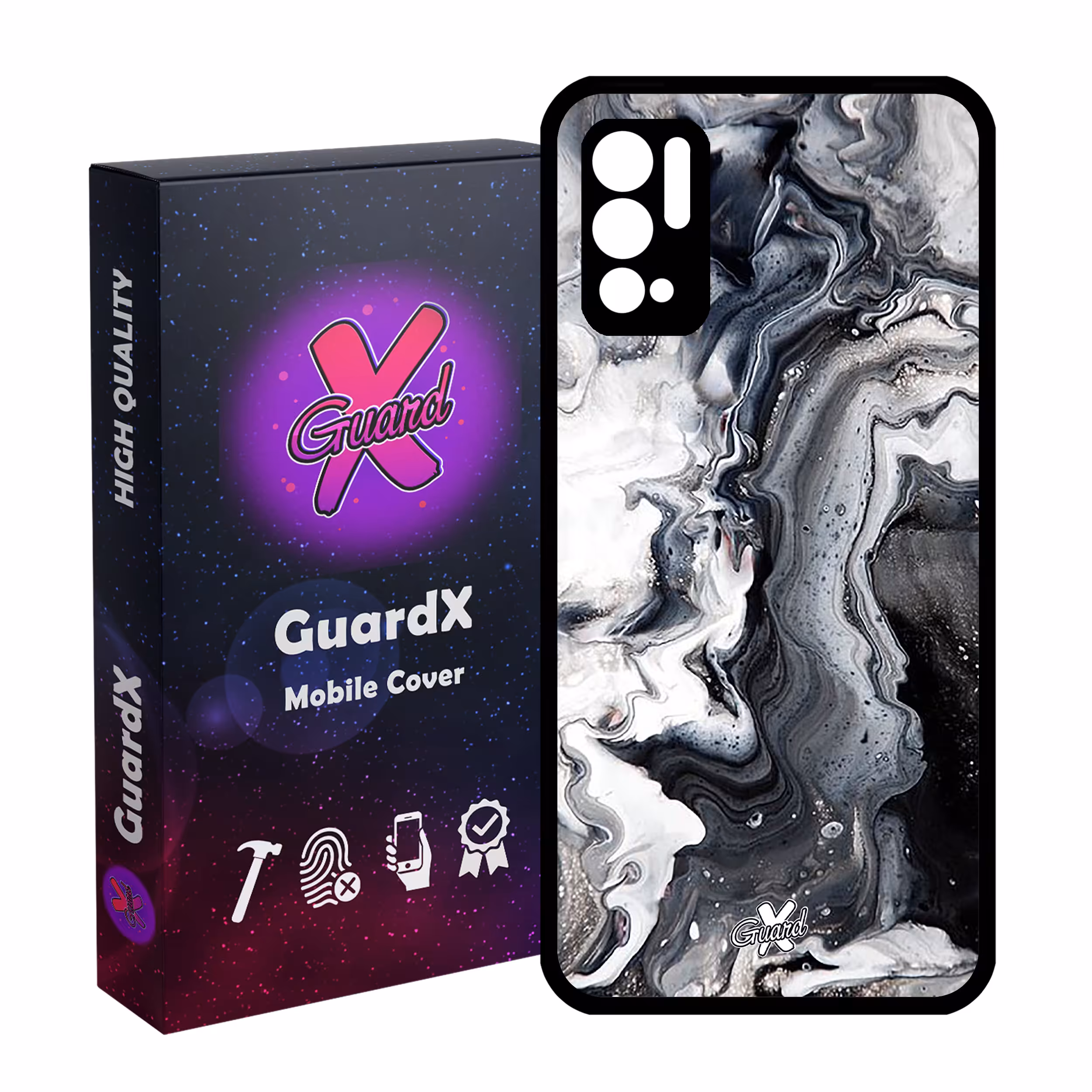 کاور گارد ایکس طرح ماربل مدل Glass10277 مناسب برای گوشی موبایل شیائومی Redmi Note 10 5G / Poco M3 Pro