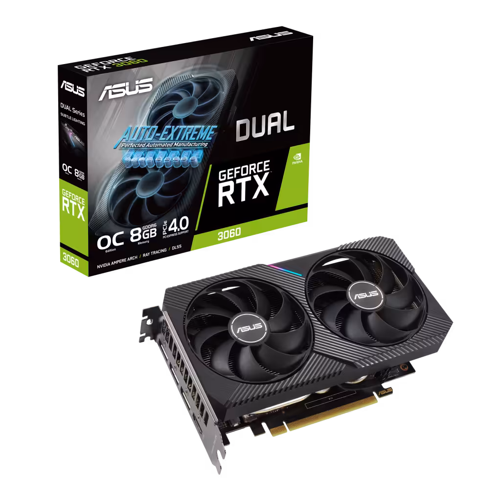 کارت گرافیک مدل RTX-3060 O8GB Dual Asus ایسوس