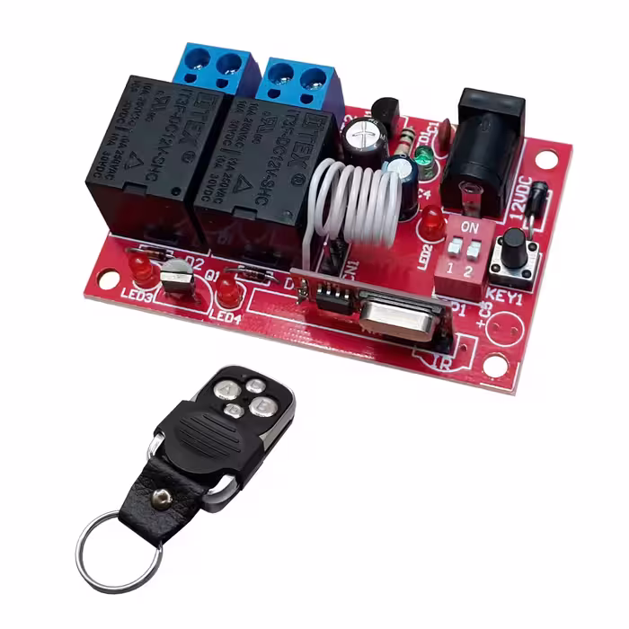 برد و ریموت کنترل دو کانال مدل 433MHZ