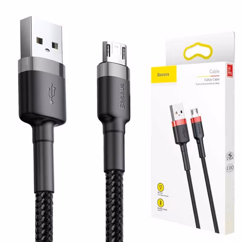 کابل تبدیل USB به microUSB باسئوس مدل CAMKLF-BG1 طول 1 متر