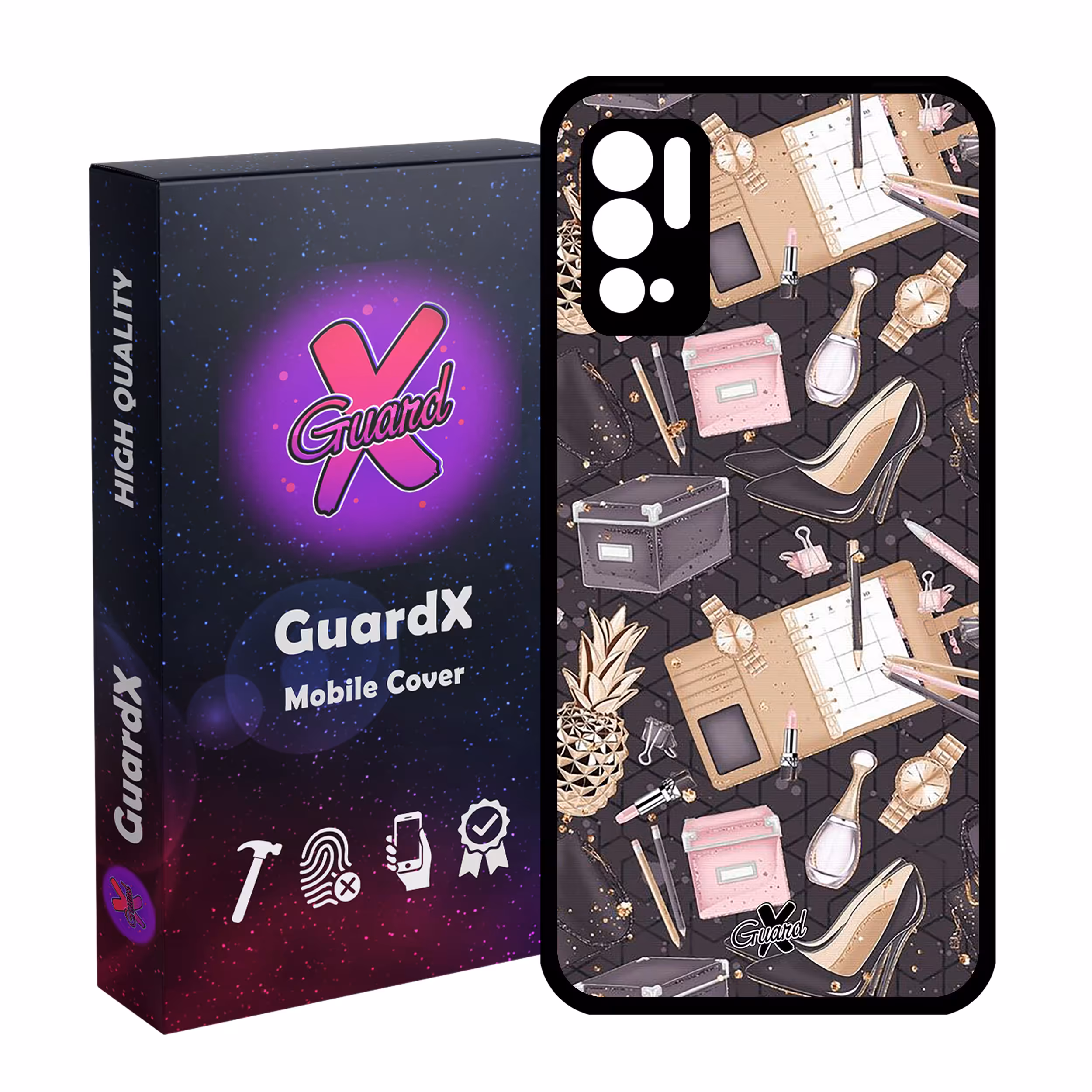 کاور گارد ایکس طرح دخترانه مدل Glass10310 مناسب برای گوشی موبایل شیائومی Redmi Note 10 5G / Poco M3 Pro