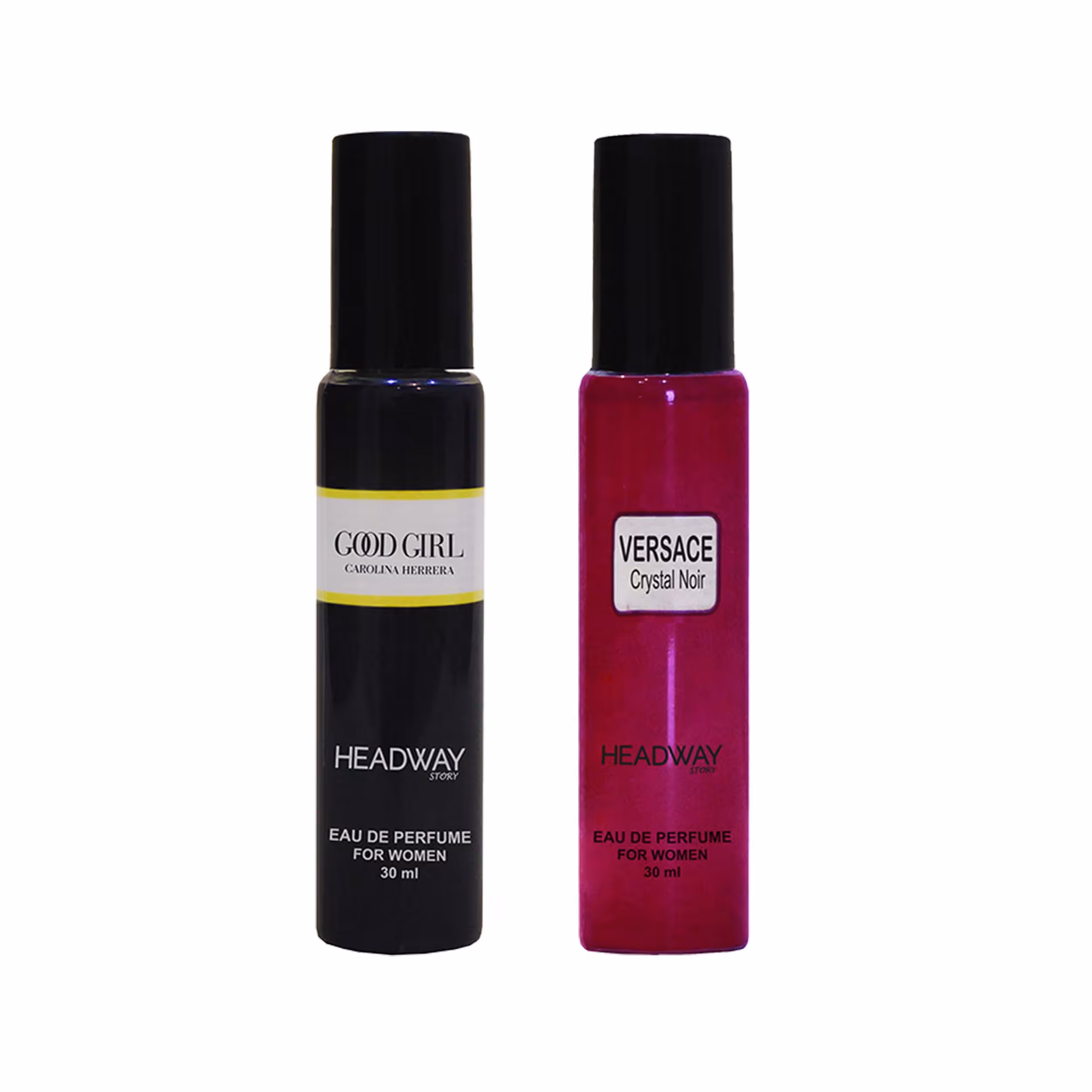 عطر جیبی زنانه هدوی استوری مدل گود گرل و ورساچه کریستال نویر حجم 30 میلی لیتر مجموعه 2 عددی