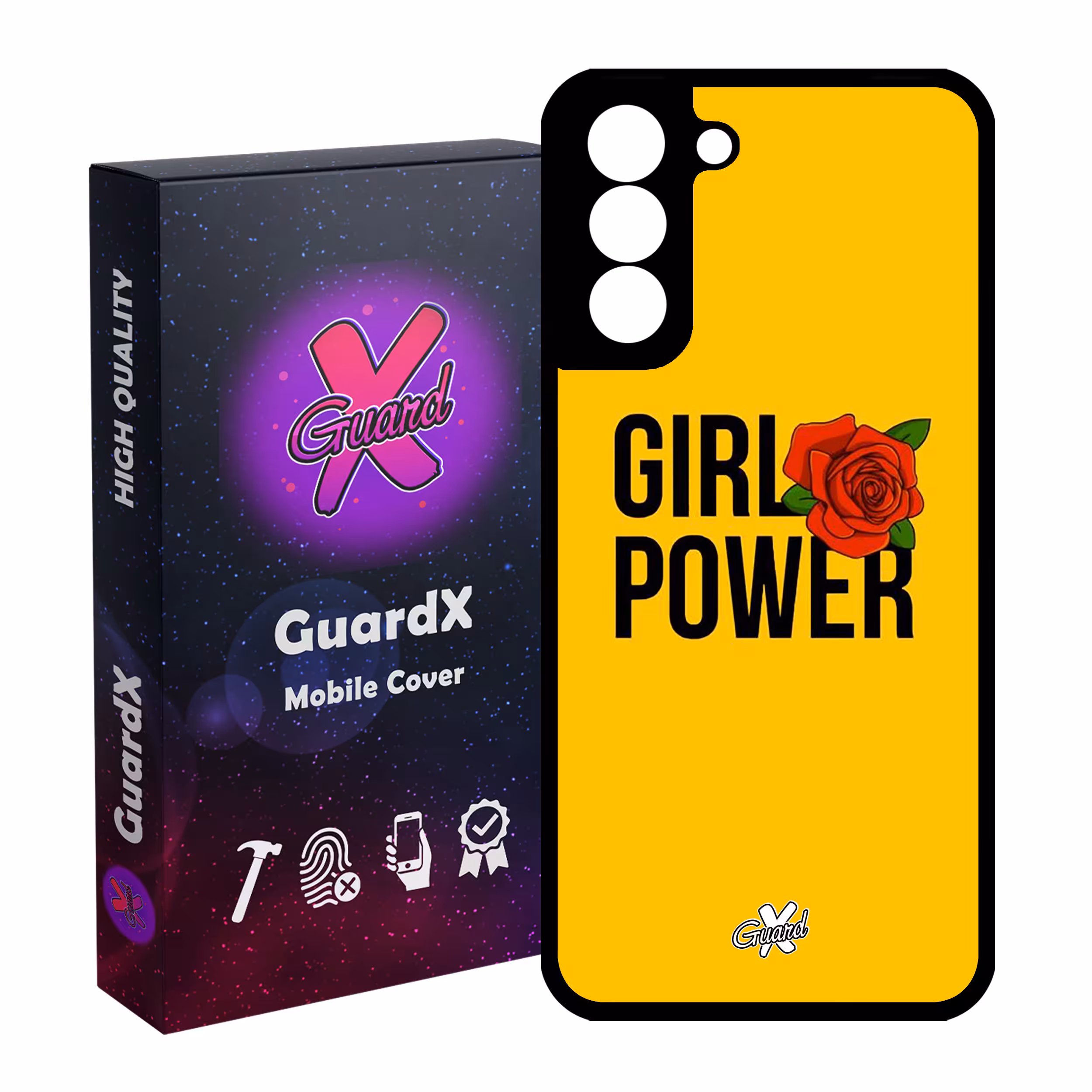 کاور گارد ایکس طرح Girl Power مدل Glass10037 مناسب برای گوشی موبایل سامسونگ Galaxy S21 FE