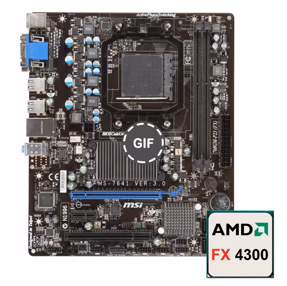 باندل AMD FX-4300 و مادربرد msi 760gm-p23 fx