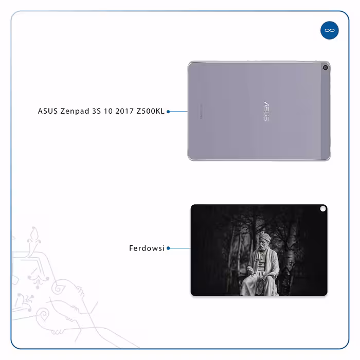 برچسب پوششی ماهوت مدل Ferdowsi-Logo مناسب برای تبلت ایسوس Zenpad 3S 10 2017 Z500KL