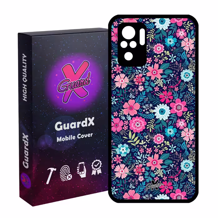 کاور گارد ایکس طرح Flower مدل Glass10210 مناسب برای گوشی موبایل شیائومی Redmi Note 10 4G / Note 10S