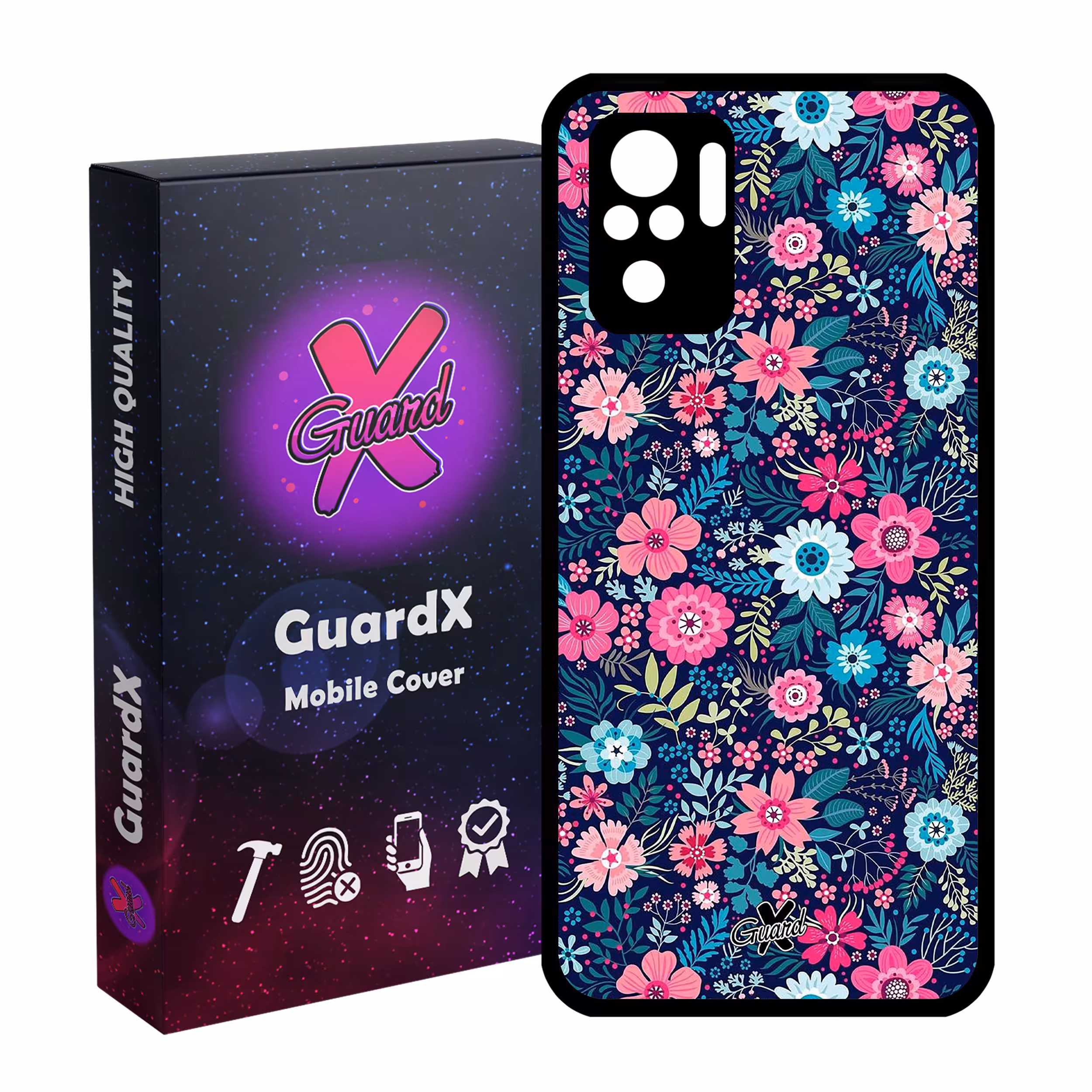 کاور گارد ایکس طرح Flower مدل Glass10210 مناسب برای گوشی موبایل شیائومی Redmi Note 10 4G / Note 10S