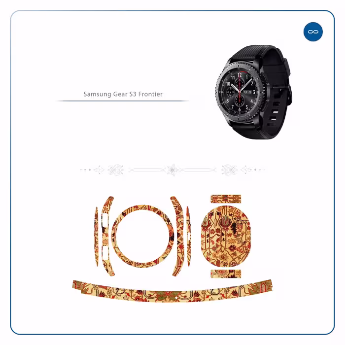 برچسب ماهوت طرح Iran-Carpet2 مناسب برای ساعت هوشمند سامسونگ Galaxy Gear S3 Frontier