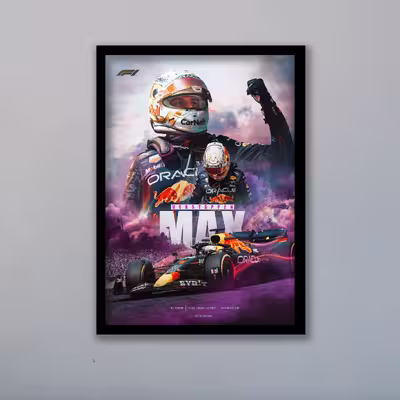 تابلو مدل فرمول یک مکس ورشتپن Verstappen کد LA-F1G1018B