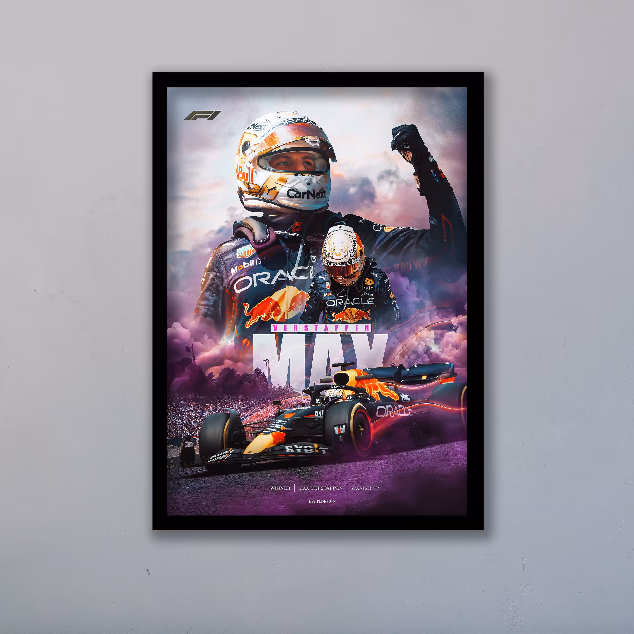 تابلو مدل فرمول یک مکس ورشتپن Verstappen کد LA-F1G1018B