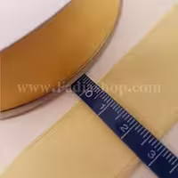 روبان 25 حریر کرم طلایی روشن