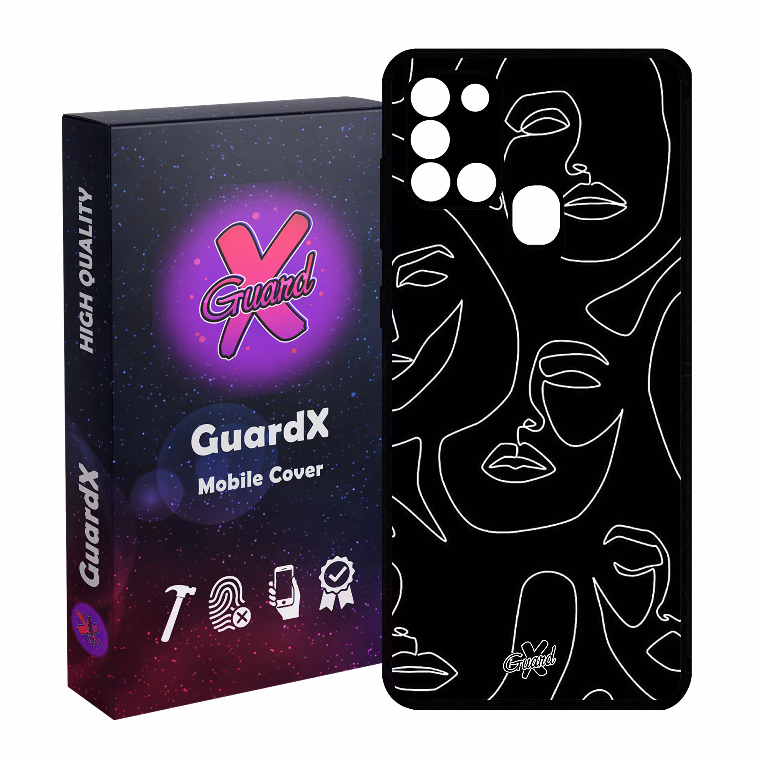 کاور گارد ایکس طرح Girl مدل Glass10392 مناسب برای گوشی موبایل سامسونگ Galaxy A21s