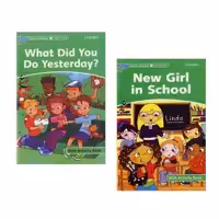 کتاب Dolphin Readers Level 3 New Girl in School_What Did you Do Yesterday اثر جمعی از نویسندگان انتشارات ابداع 2 جلدی
