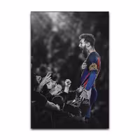 تابلو شاسی گوفی مدل لیونل مسی بازیکن فوتبال تیم بارسلونا Messi Barcelona Football کد BW51 | دنیای قاب