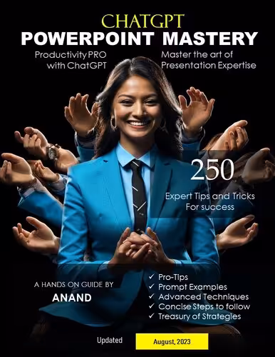 خرید و دانلود نسخه کامل کتاب ChatGPT PowerPoint Mastery: 250 Expert Tips and Tricks for Success: Unleash the Power of ChatGPT: Mastering the Art of Expert Presentation | Powerful strategies to learn and Transform