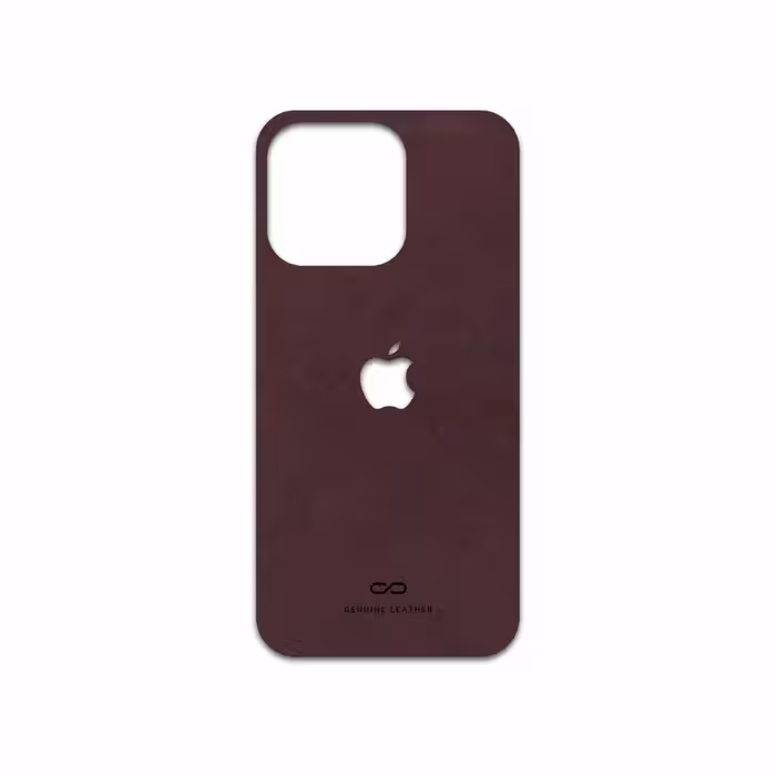 برچسب پوششی ماهوت مدل Matte-Dark-Brown-Leather مناسب برای گوشی موبایل اپل iphone 13 Pro