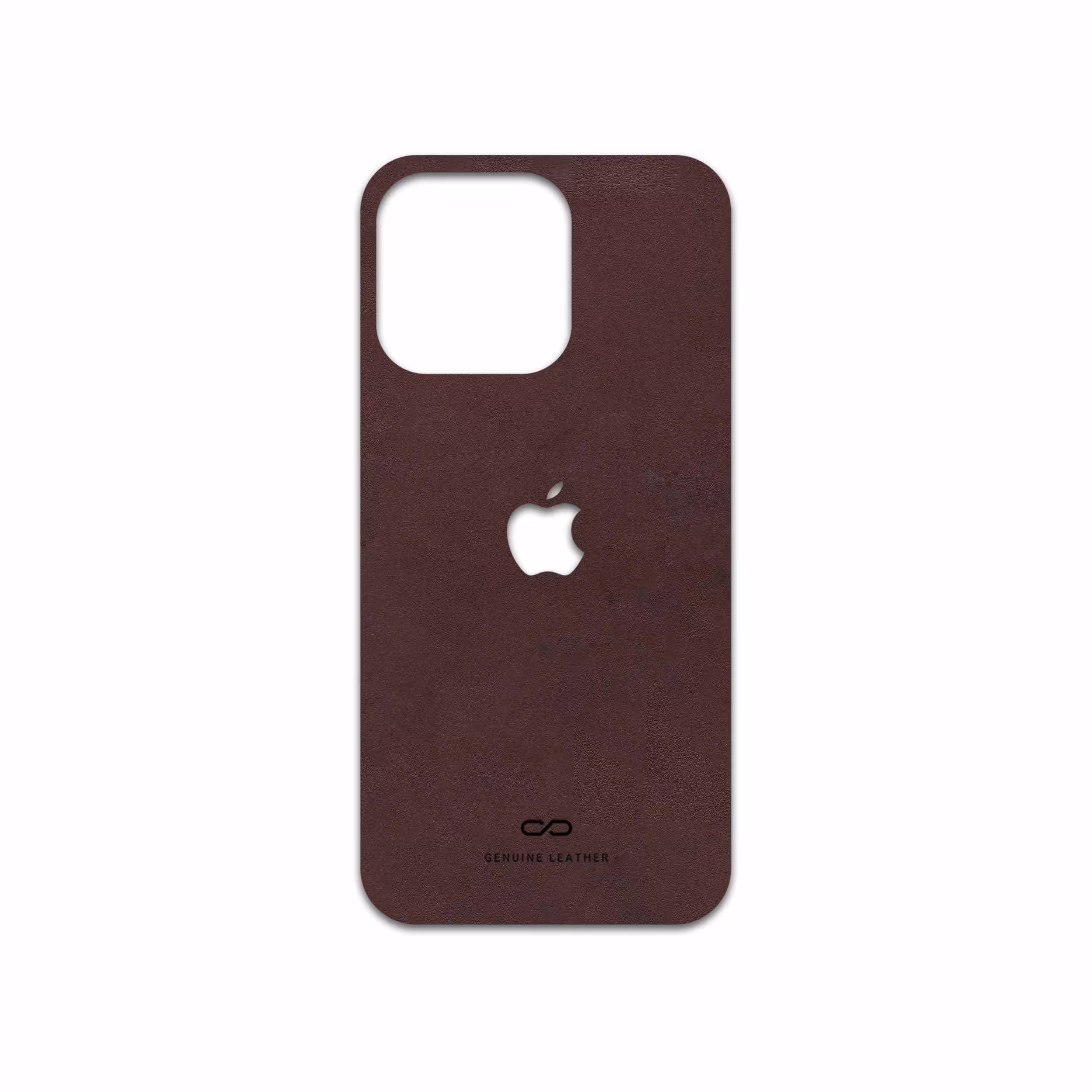 برچسب پوششی ماهوت مدل Matte-Dark-Brown-Leather مناسب برای گوشی موبایل اپل iphone 13 Pro