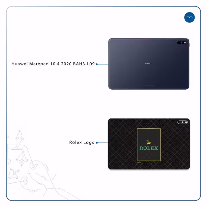 برچسب پوششی ماهوت مدل Rolex-Logo مناسب برای تبلت هوآوی Matepad 10.4 2020 BAH3-L09