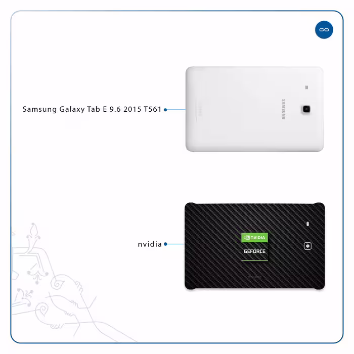 برچسب پوششی ماهوت مدل Nvidia Brand مناسب برای تبلت سامسونگ Galaxy Tab E 9.6 2015 T561