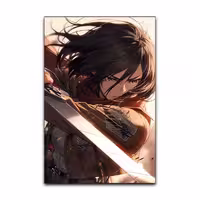 تابلو شاسی گوفی مدل میکاسا انیمه اتک آن تایتان طرح AOT Mikasa Attack on Titan Anime کد SWRD44 | دنیای قاب